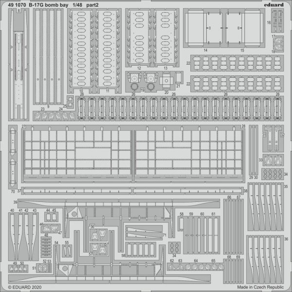 Eduard 491070 B-17G bomb bay 1/48 HK MODELS