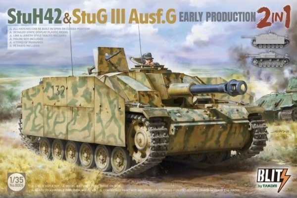 Takom 8009 StuH 42 &amp; StuG III Ausf.G Early Production 2 in 1 1/35