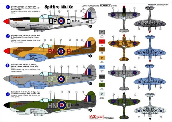 AZ Model AZ7390 Supermarine Spitfire Mk.IXc ,,MTO'' (1:72)