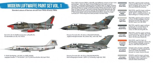 Hataka HTK-BS48 Modern Luftwaffe paint set vol. 1 (8x17ml)