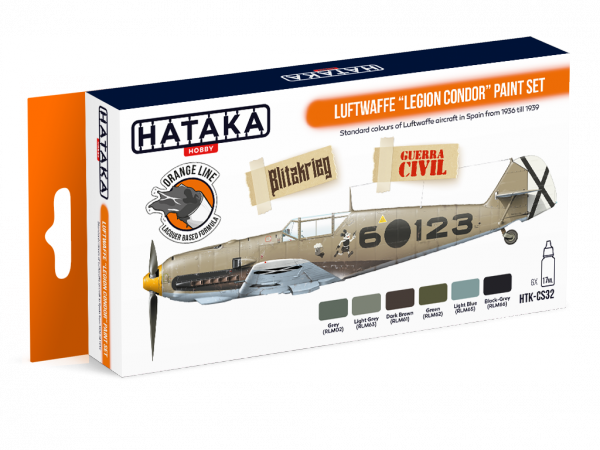 Hataka HTK-CS32 Luftwaffe &quot;Legion Condor&quot; paint set (6x17ml)