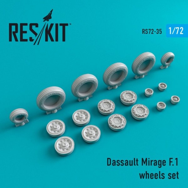 RESKIT RS72-0035 MIRAGE F.1 WHEELS SET 1/72