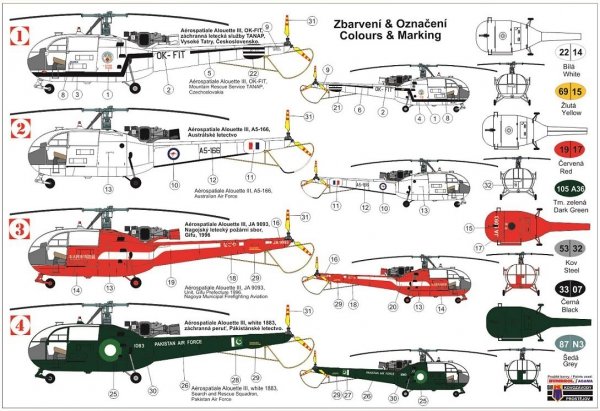 Kovozavody Prostejov KPM0151 Alouette III International 1/72