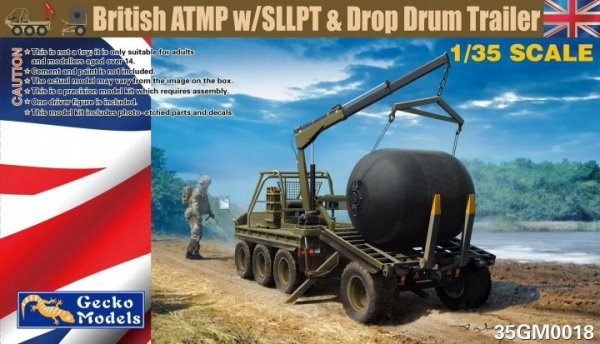 Gecko Models 35GM0018 British ATMP w/SLLPT &amp; Drop Drum Trailer 1/35