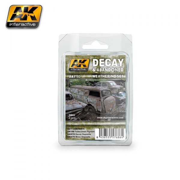 AK Interactive AK4180 DECAY &amp; ABANDONED WEATHERING SET 3x35ml