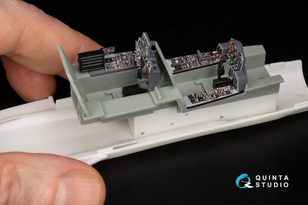 Quinta Studio QD+48489 F-4J Phantom II 3D-Printed &amp; coloured Interior on decal paper (Academy) (with 3D-printed resin parts) 1/48