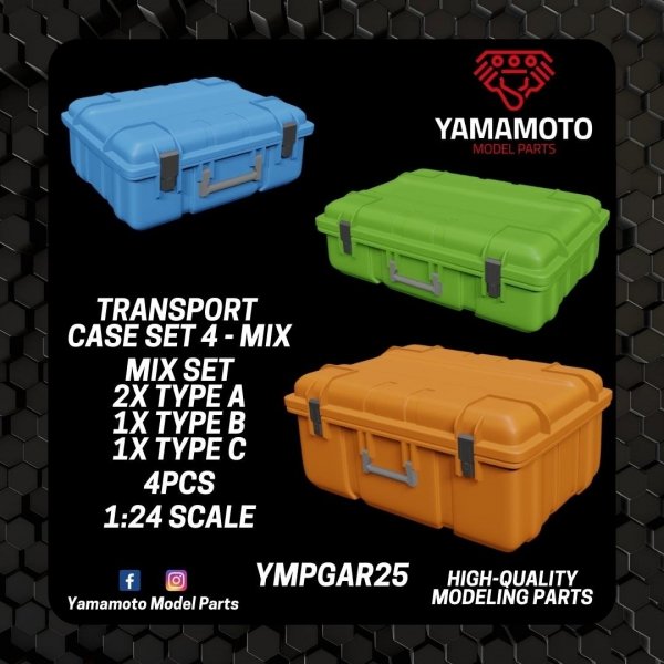 Yamamoto YMPGAR25 Transport Case Set 4 - Mix Set 1/24