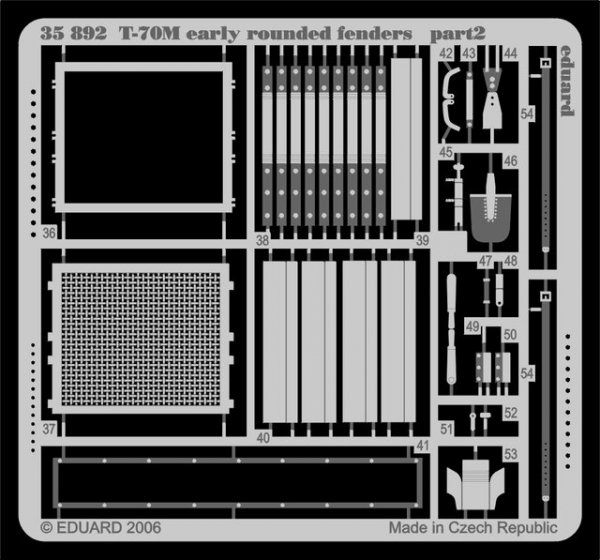 Eduard 35892 T-70M early rounded fenders 1/35 MiniArt