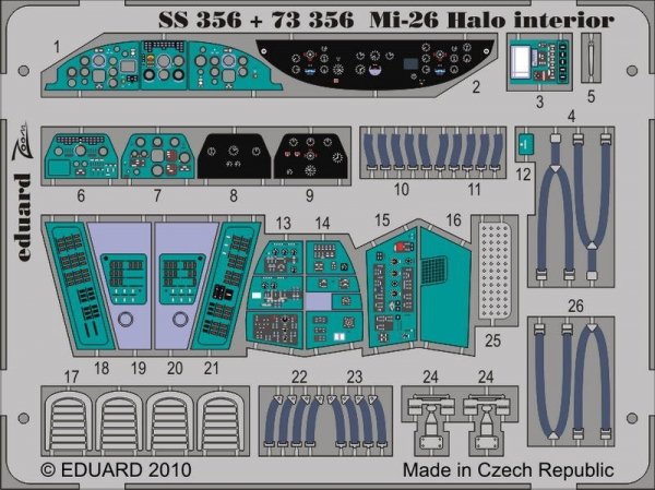 Eduard SS356 Mi-26 Halo interior 1/72 REVELL, ZVEZDA