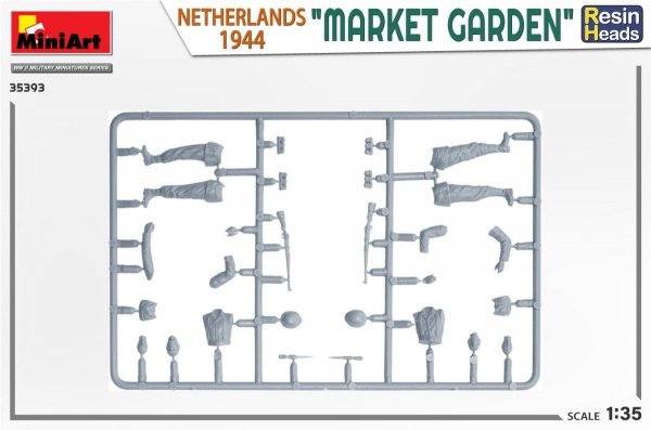 MiniArt 35393 MARKET GARDEN NETHERLANDS 1944. RESIN HEADS 1/35