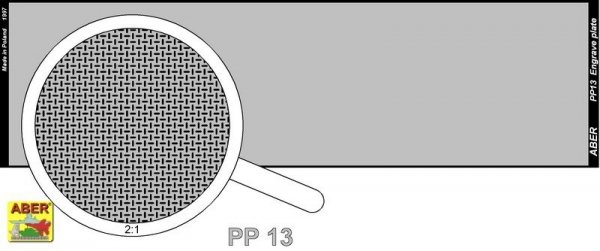 Aber PP13 Engrave plate (140 x 39 mm) - pattern 13