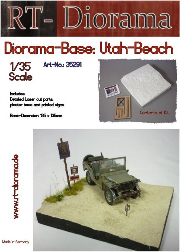 RT-Diorama 35291 Diorama-Base: &quot;Utah beach&quot; 1/35