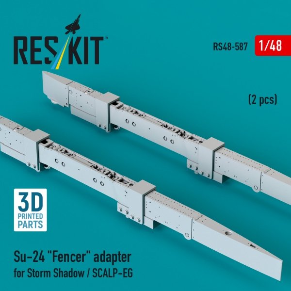 RESKIT RS48-0587 Su-24 "Fencer" adapter for Storm Shadow / SCALP-EG (2 pcs) (3D Printed) 1/48