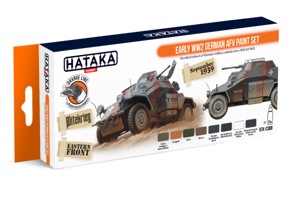 Hataka HTK-CS88 Early WW2 German AFV paint set 8x17ml