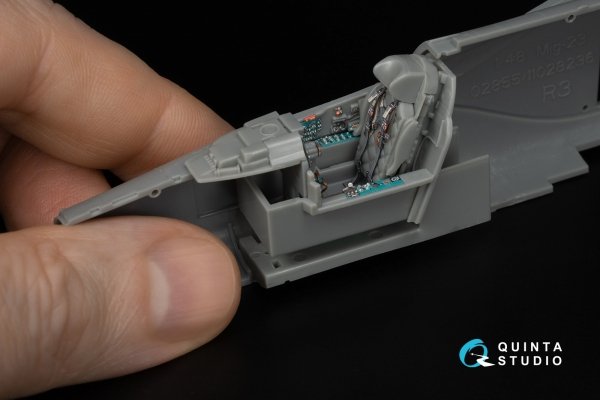 Quinta Studio QD48457 MiG-23ML/MiG-23MLD 3D-Printed &amp; coloured Interior on decal paper (Trumpeter) 1/48