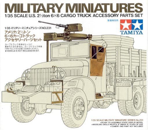 Tamiya 35231 U.S. 2 -Ton 6x6 Cargo Truck Accessory Parts Set (1:35)