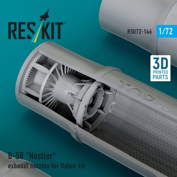 RESKIT RSU72-0146 B-58 "Hustler" exhaust nozzles for Italeri kit (3D Printed) (1/72)