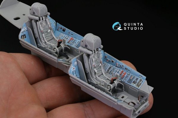Quinta Studio QD32072 Su-27UB 3D-Printed &amp; coloured Interior on decal paper (for Trumpeter kit) 1/32