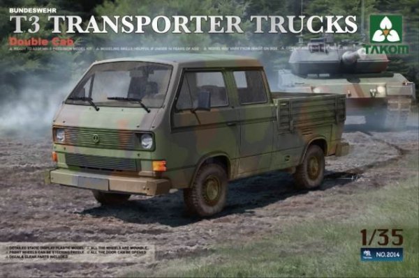 Takom 2014 BUNDESWEHR T3 TRANSPORTER TRUCKS Double Cab (1:35)