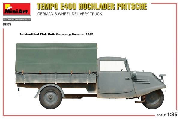 MiniArt 35371 Tempo E400 Hochlader Pritsche German 3-wheel delivery truck 1/35