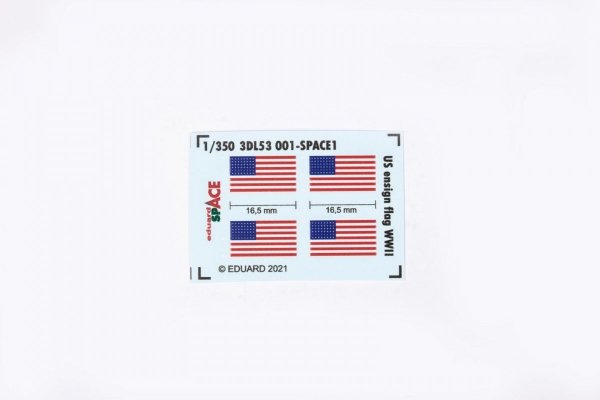 Eduard 3DL53001 US ensign flag WWII SPACE 1/350