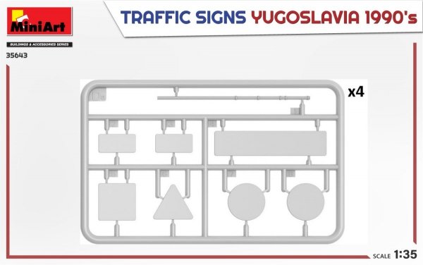 MiniArt 35643 TRAFFIC SIGNS. YUGOSLAVIA 1990’s 1/35