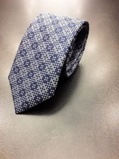  Elegancki siwy krawat - Slim