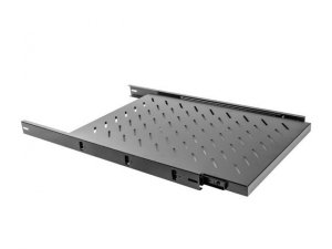 Półka do szaf wysuwana 19&quot; 1000mm czarna Lanberg (1U 465X750mm, udźwig do 15kg, montaż 4-punktowy)