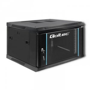 Szafa RACK Qoltec 19&quot; | 6U | 600x600x370 | Czarna | Wisząca