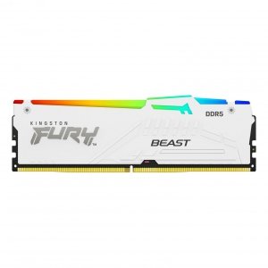 Pamięć DDR5 Kingston FURY Beast RGB 16GB (1x16GB) 6000MHz CL30 1,4V White EXPO