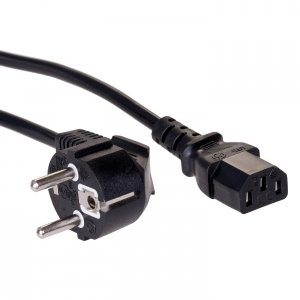 Kabel zasilający Akyga AK-PC-05A CEE 7/7 - IEC C13 250V/50Hz 10A 5m czarny - OPAK ZAST