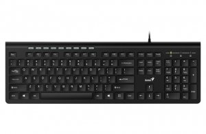Klawiatura przewodowa Genius Slimstar 230 Offcie black, Full size