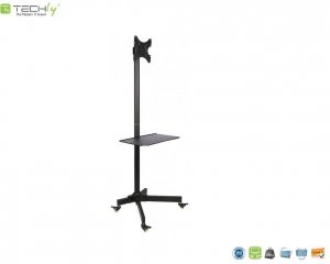 Stojak mobilny Techly 19&quot;-37&quot;, 20kg regulowany, z półką