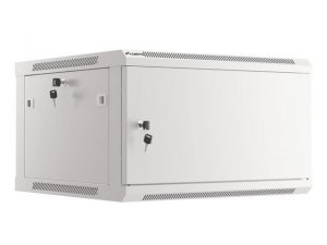 Szafa instalacyjna Rack wisząca 19&quot; 6U 600x600 szara drzwi metalowe Lanberg (flat pack)