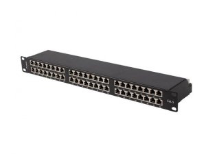 Patch panel Lanberg PPS6-1048-B 48 port 1U 19&quot; kat.6 FTP ekranowany czarny