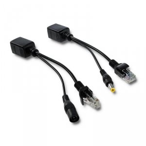 Kabel adapter zasilania PoE Qoltec LAN | RJ-45 | 5.5*2.1 mm