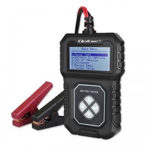 Tester cyfrowy Qoltec akumulatora z LCD | 12V | AGM | GEL | STD | 30-220Ah