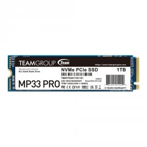 Dysk SSD Team Group MP33 PRO 1TB M.2 2280 PCIe NVMe Gen3 x4 (3400/2600 MB/s)