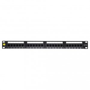 Patch panel RACK 19&quot; 1U, 24 porty kat. 5e UTP, Netrack, czarny