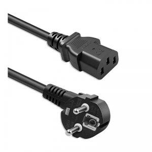 Kabel zasilający Qoltec wtyczka kątowa SCHUKO CEE 7/7 (E/F) | IEC C13 1,8m 3 * 0.5mm2