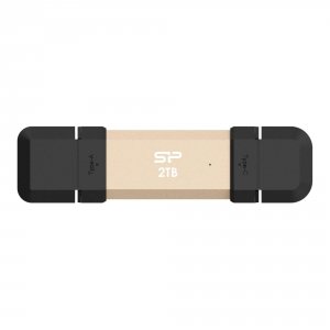 Dysk zewnętrzny SSD Silicon Power DS72 2TB USB-A USB-C (1050/850 MB/s) złoty