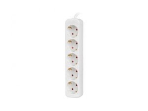 Listwa przedłużacz Lanberg 3m biała 5x 230V Schuko, kabel wykonany z pełnej miedzi
