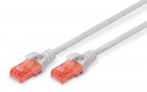 Patchcord DIGITUS UTP kat. 6 0,25m PVC szary