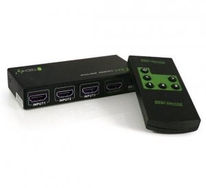 Przełącznik Techly HDMI 3/1 z pilotem, 4K2K UHD 3D, czarny