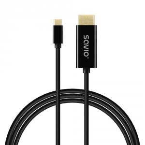 Kabel adapter Savio CL-191 USB-C do HDMI 30Hz 2m plastik