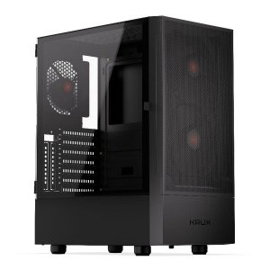 OUTLET: Obudowa KRUX Nadir ATX, z oknem, bez zasilacza, czarna - OTW OPAK