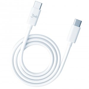 OUTLET: Kabel USB 3mk Hyper Cable USB-C to USB-C 2m 100W biały - OTW OPAK