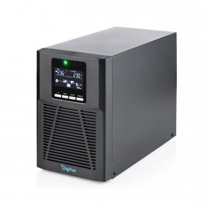 Zasilacz awaryjny UPS DIGITUS Online Tower 19" LCD 1000VA/1000W 2x12V/9Ah 4xC13 1xC14 USB RS232 RJ45