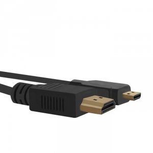 Kabel Qoltec HDMI | Micro HDMI | High speed | 4K | 30Hz | GOLD | 1.5m