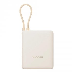 Powerbank Xiaomi 33W 10000mAh USB-A 2xUSB-C wbudowany kabel Tan